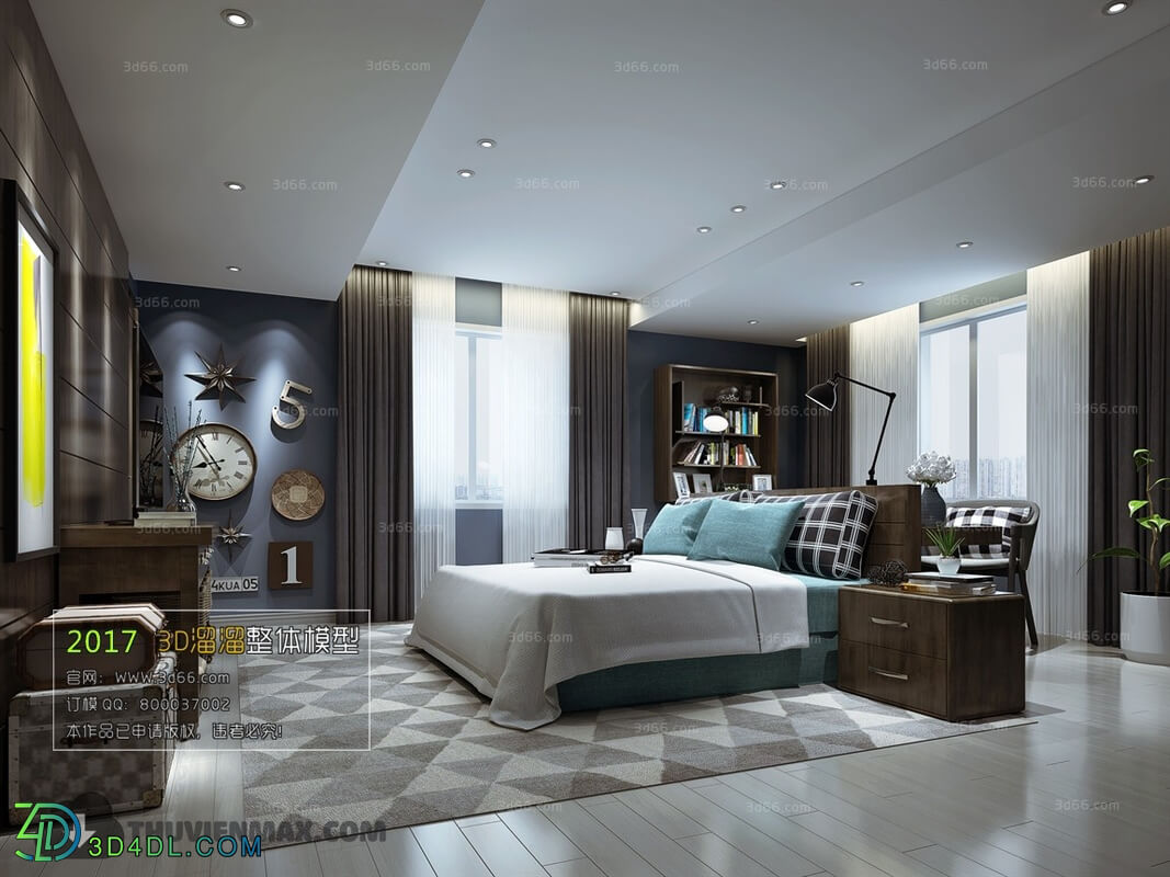 3D66 2017 Nordic Style Bedroom 2866 250