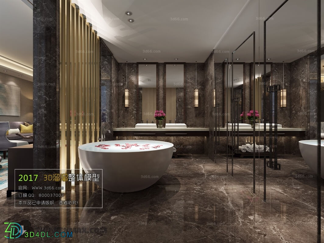 3D66 2017 Post Modern Style Bathroom 2966 032