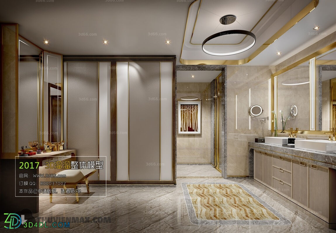 3D66 2017 Post Modern Style Bathroom 2969 035