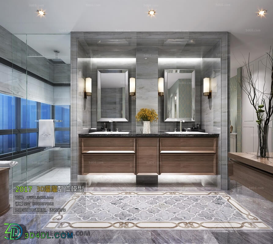 3D66 2017 Post Modern Style Bathroom 2972 038