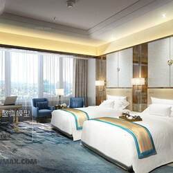 3D66 2017 Post Modern Style Bedroom Hotel 3567 023 