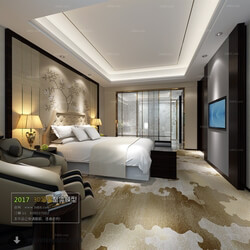 3D66 2017 Post Modern Style Bedroom Hotel 3570 026 