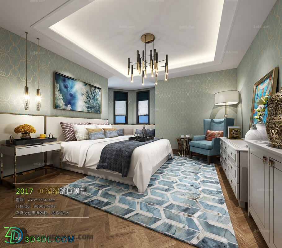 3D66 2017 Post Modern Style Bedroom 2698 082