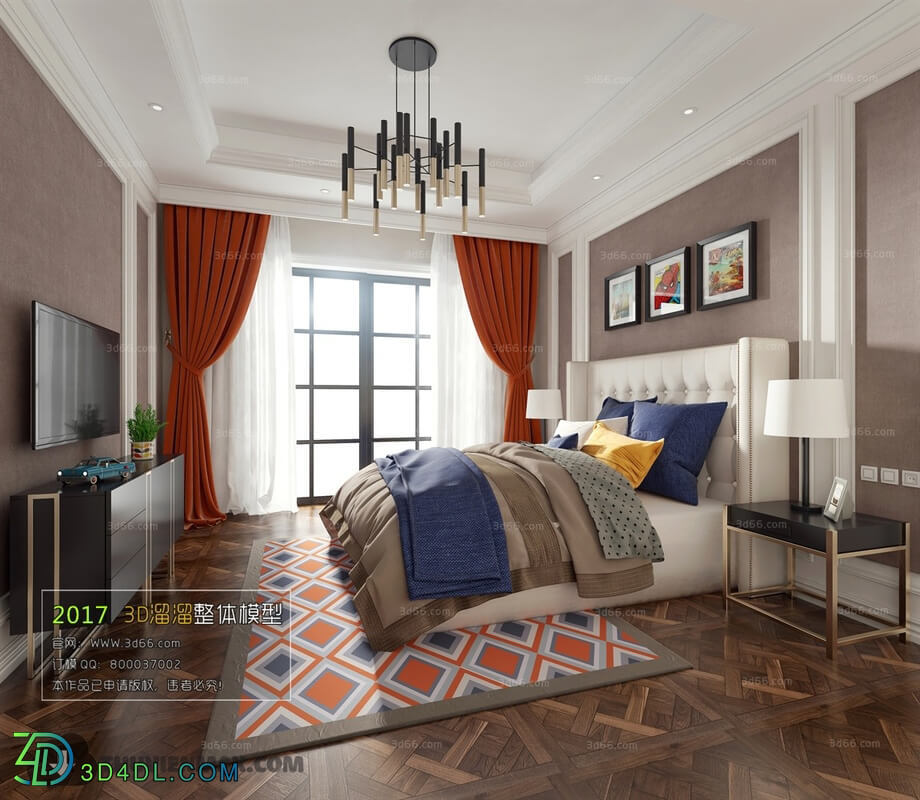 3D66 2017 Post Modern Style Bedroom 2703 087