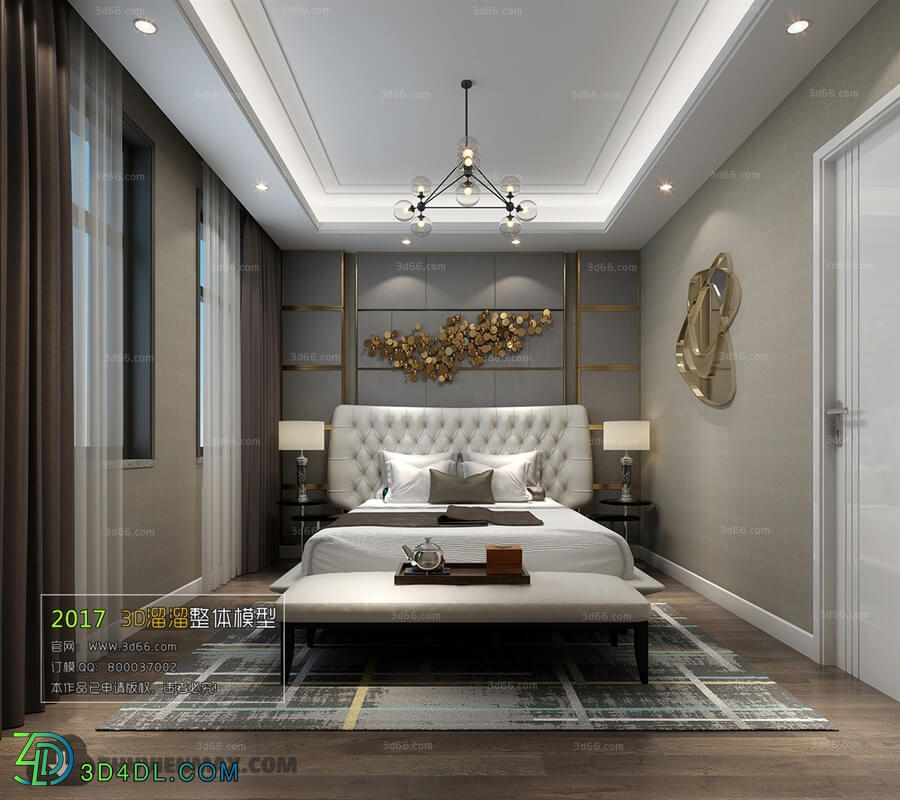 3D66 2017 Post Modern Style Bedroom 2708 092