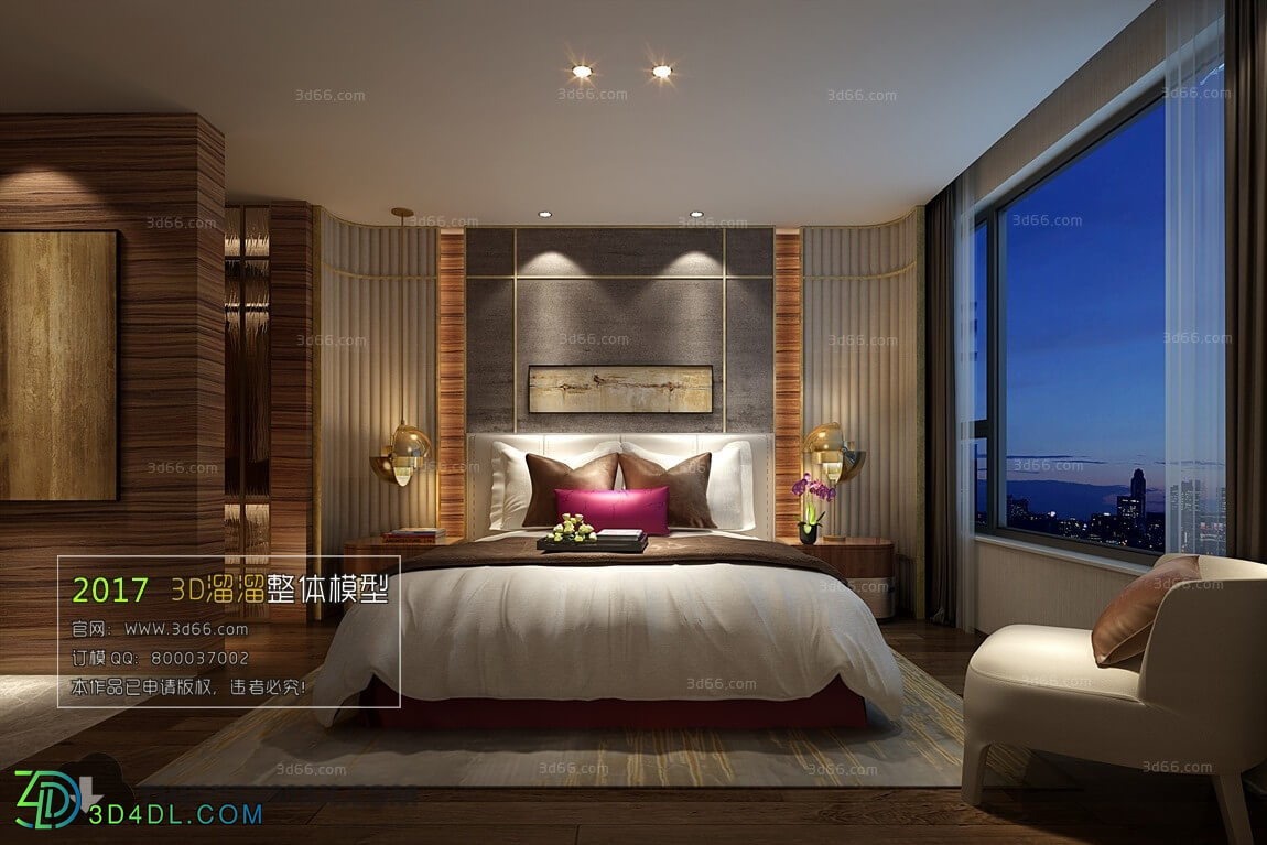 3D66 2017 Post Modern Style Bedroom 2714 098