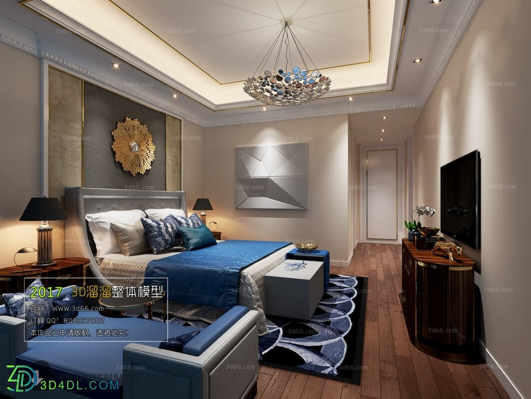 3D66 2017 Post Modern Style Bedroom 2719 103