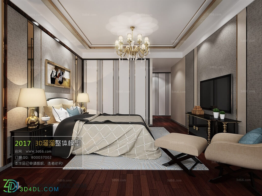 3D66 2017 Post Modern Style Bedroom 2721 105