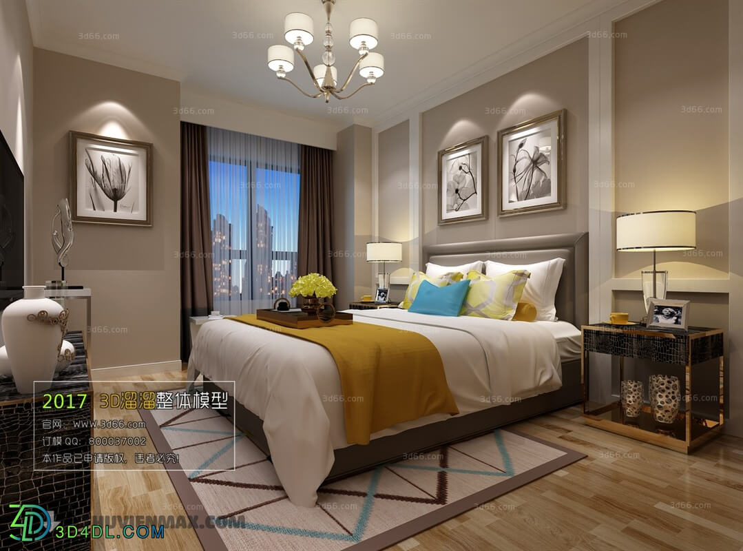 3D66 2017 Post Modern Style Bedroom 2725 109