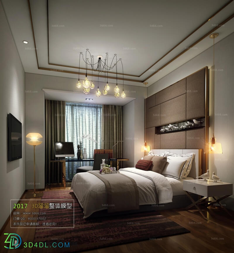 3D66 2017 Post Modern Style Bedroom 2727 111