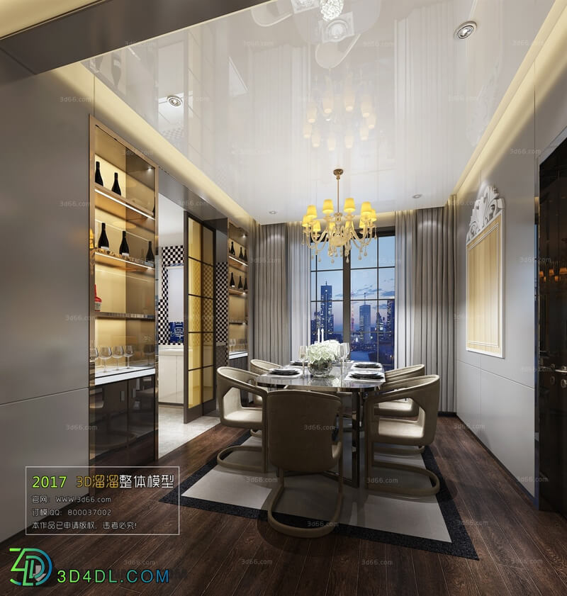 3D66 2017 Post Modern Style Dining Room 2494 029