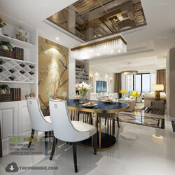 3D66 2017 Post Modern Style Dining Room 2496 031 