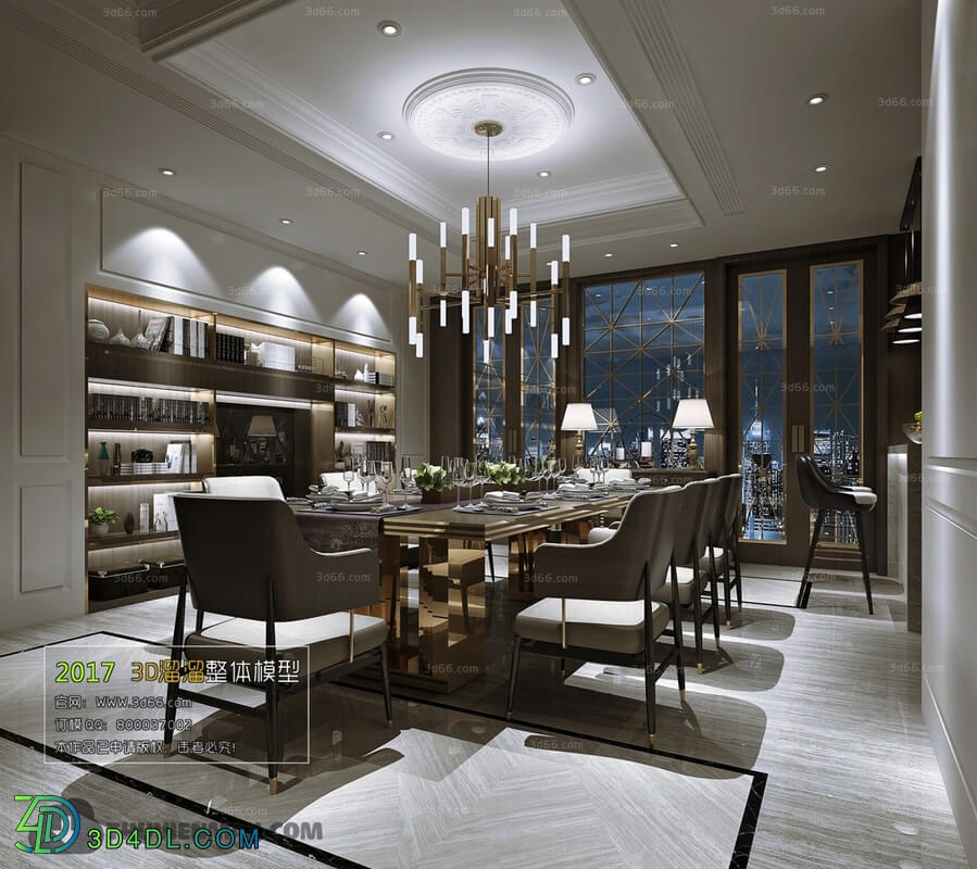 3D66 2017 Post Modern Style Dining Room 2497 032