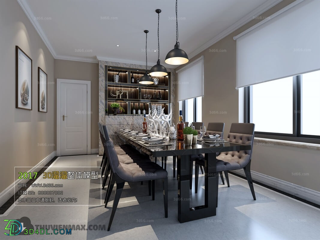 3D66 2017 Post Modern Style Dining Room 2500 035