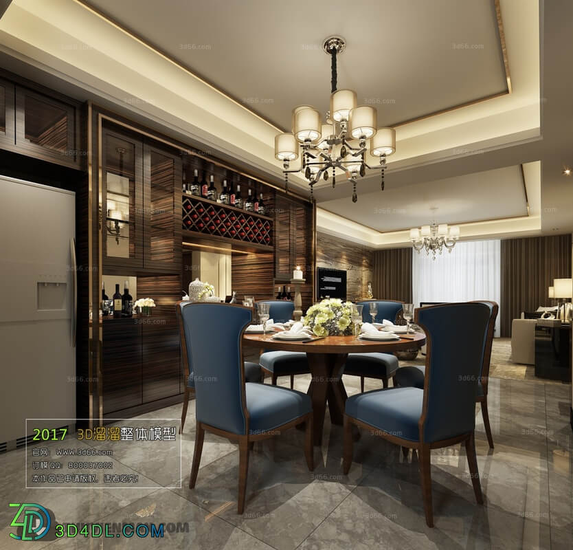 3D66 2017 Post Modern Style Dining Room 2504 039
