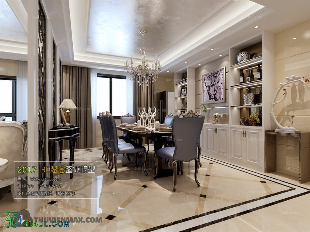 3D66 2017 Post Modern Style Dining Room 2511 046