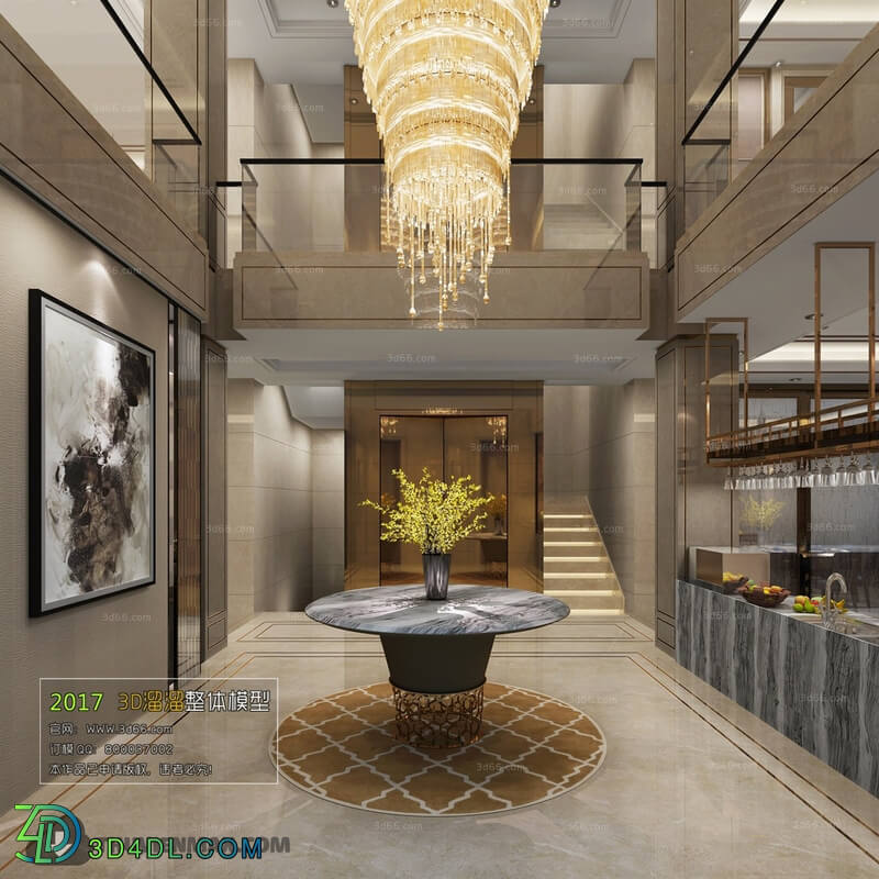 3D66 2017 Post Modern Style Elevator Space 3706 029