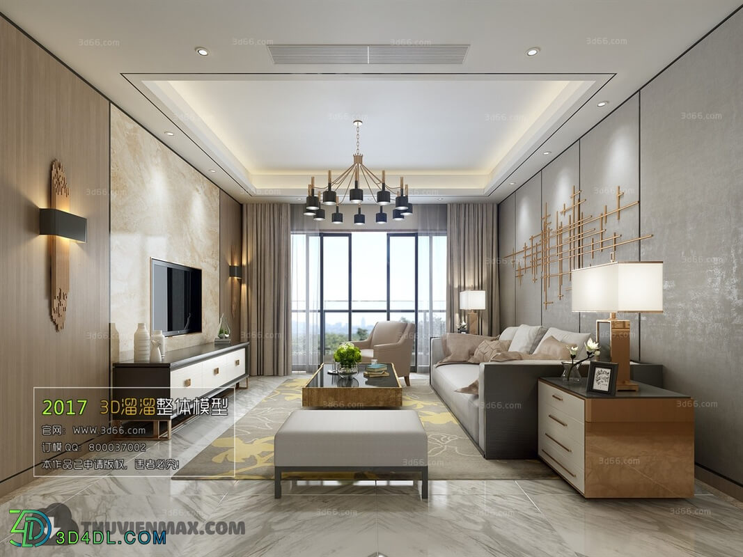 3D66 2017 Post Modern Style Living Room 2166 115