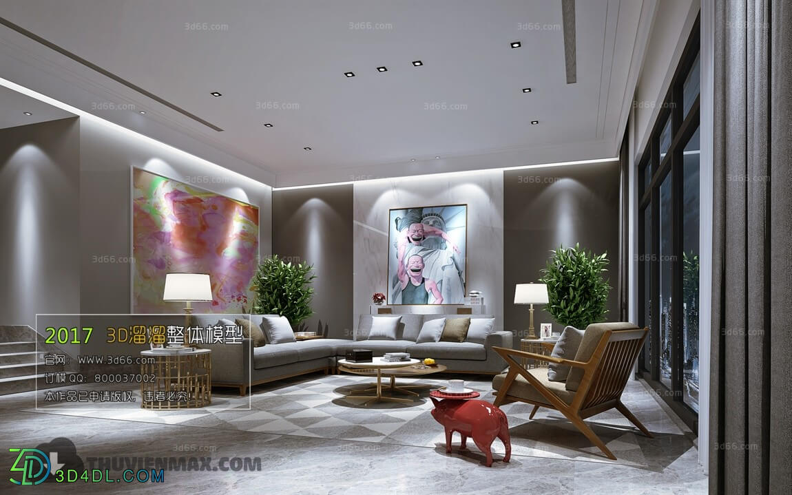 3D66 2017 Post Modern Style Living Room 2177 126