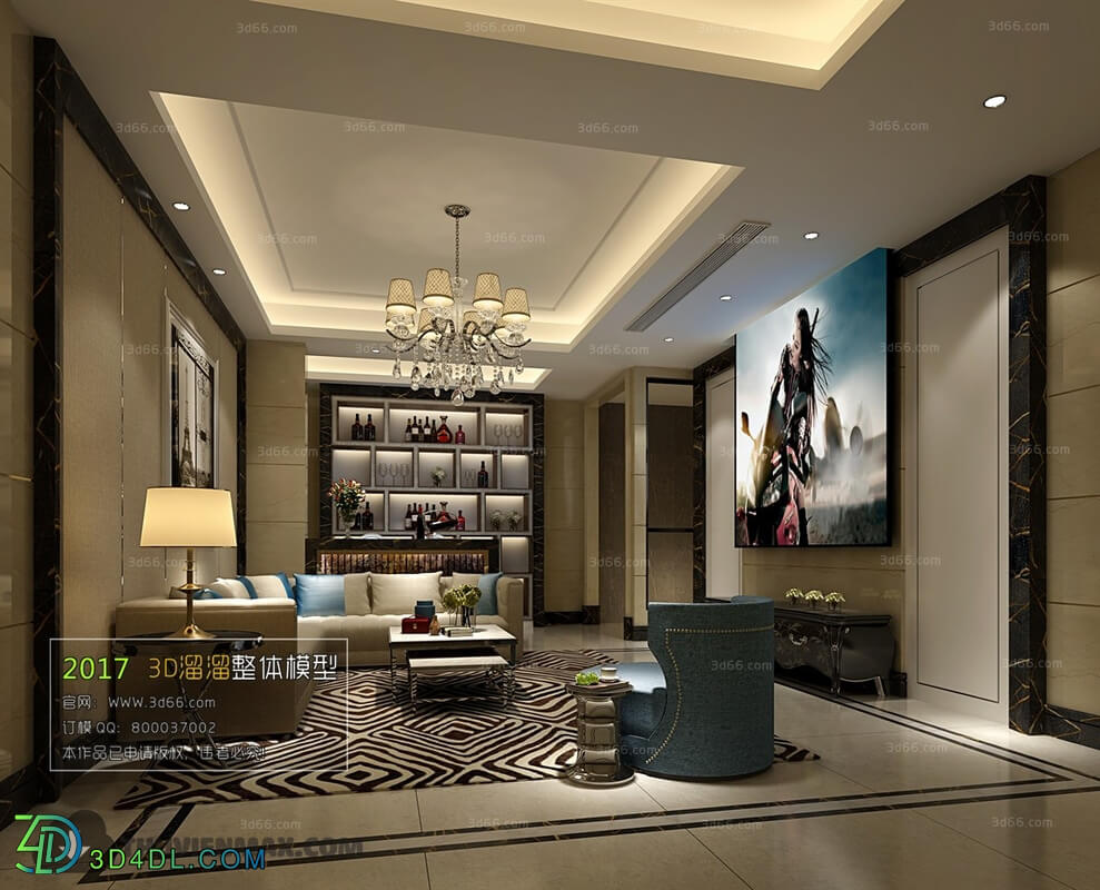 3D66 2017 Post Modern Style Living Room 2193 142