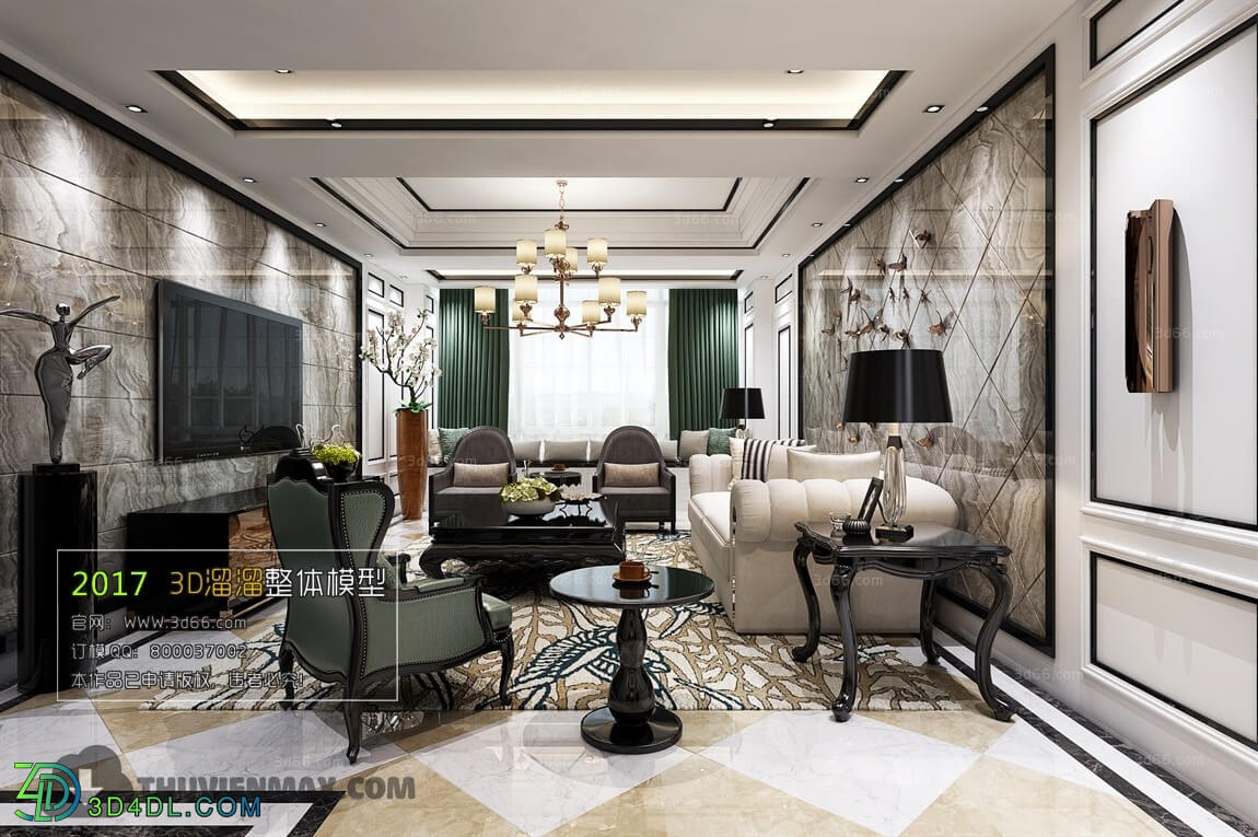 3D66 2017 Post Modern Style Living Room 2200 149