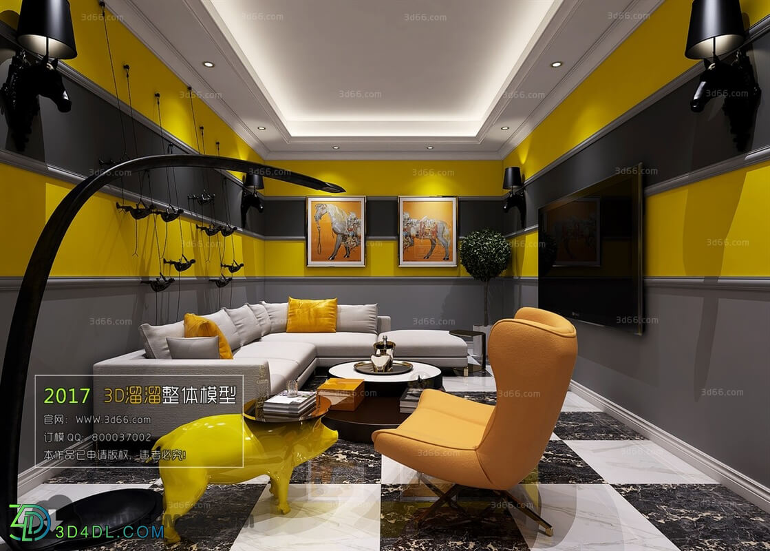 3D66 2017 Post Modern Style Living Room 2201 150