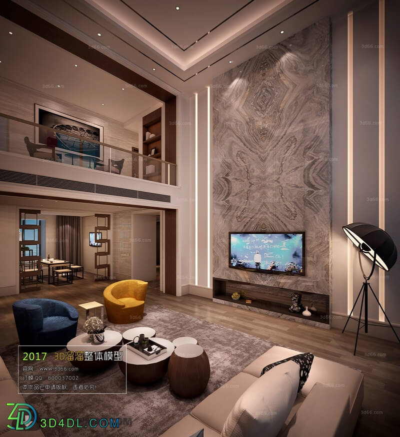 3D66 2017 Post Modern Style Living Room 2216 165