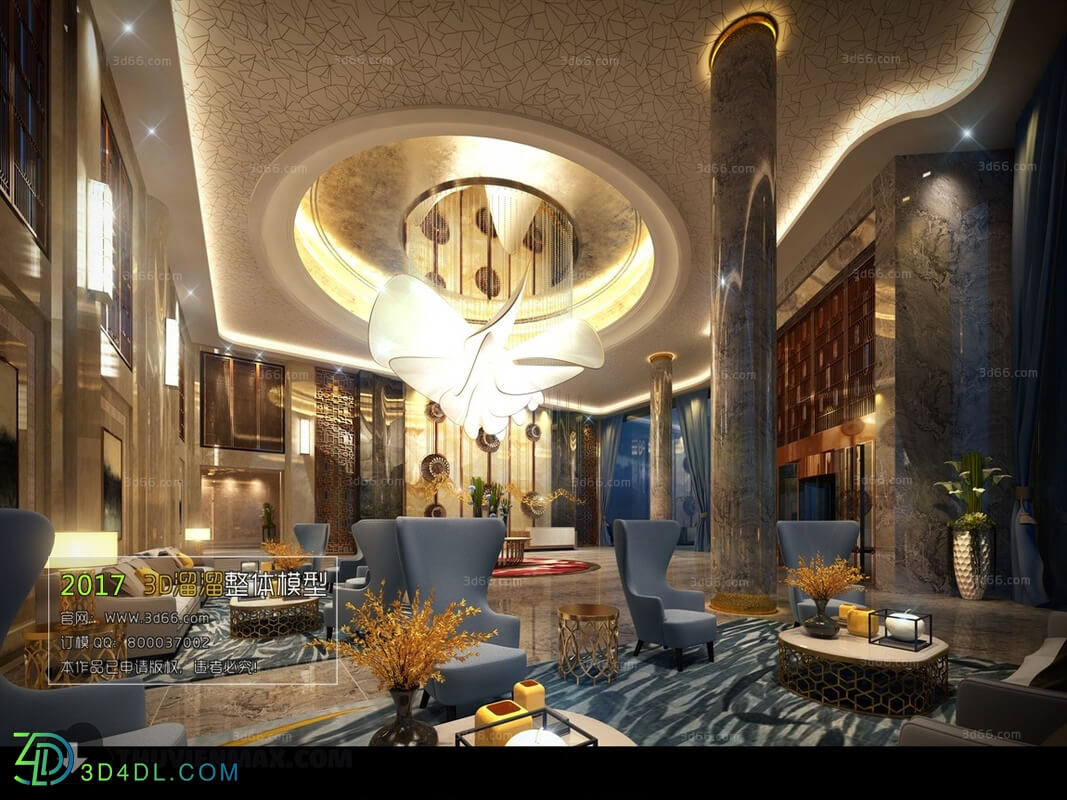 3D66 2017 Post Modern Style Reception Hall 3090 038