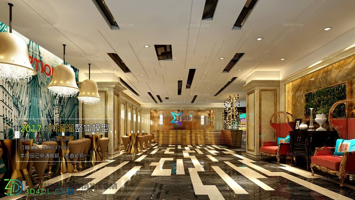 3D66 2017 Post Modern Style Reception Hall 3094 042