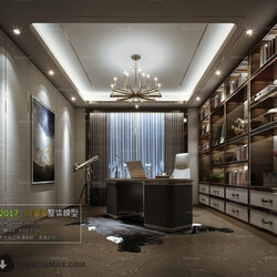 3D66 2017 Post Modern Style Study Room 2885 014 