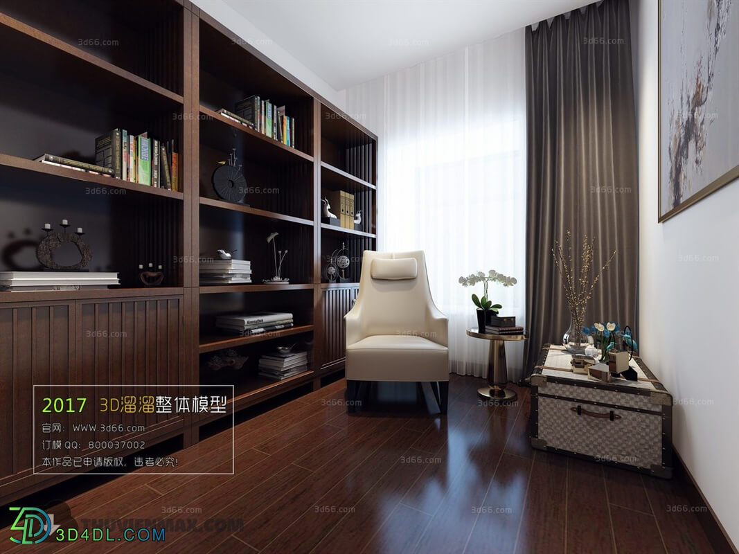 3D66 2017 Post Modern Style Study Room 2886 015