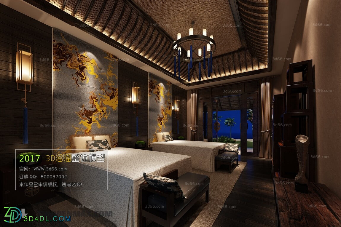 3D66 2017 Southeast Asian Style Bedroom Hotel 3601 057