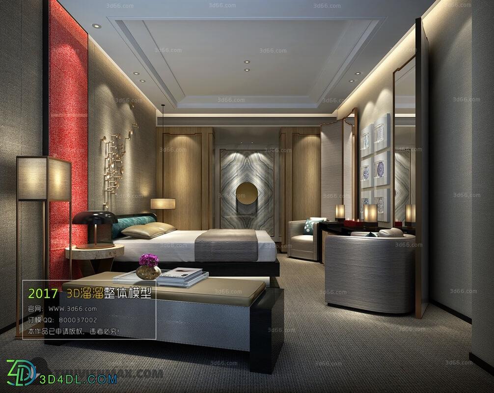 3D66 2017 Southeast Asian Style Bedroom Hotel 3608 064