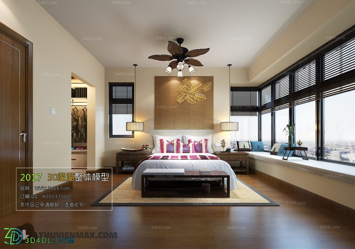 3D66 2017 Southeast Asian Style Bedroom 2805 189