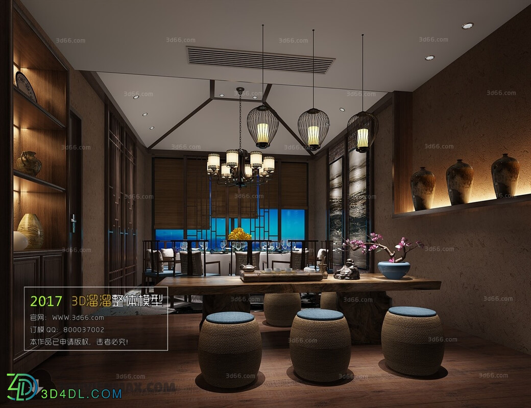 3D66 2017 Southeast Asian Style Hotel Dining Room 3639 017