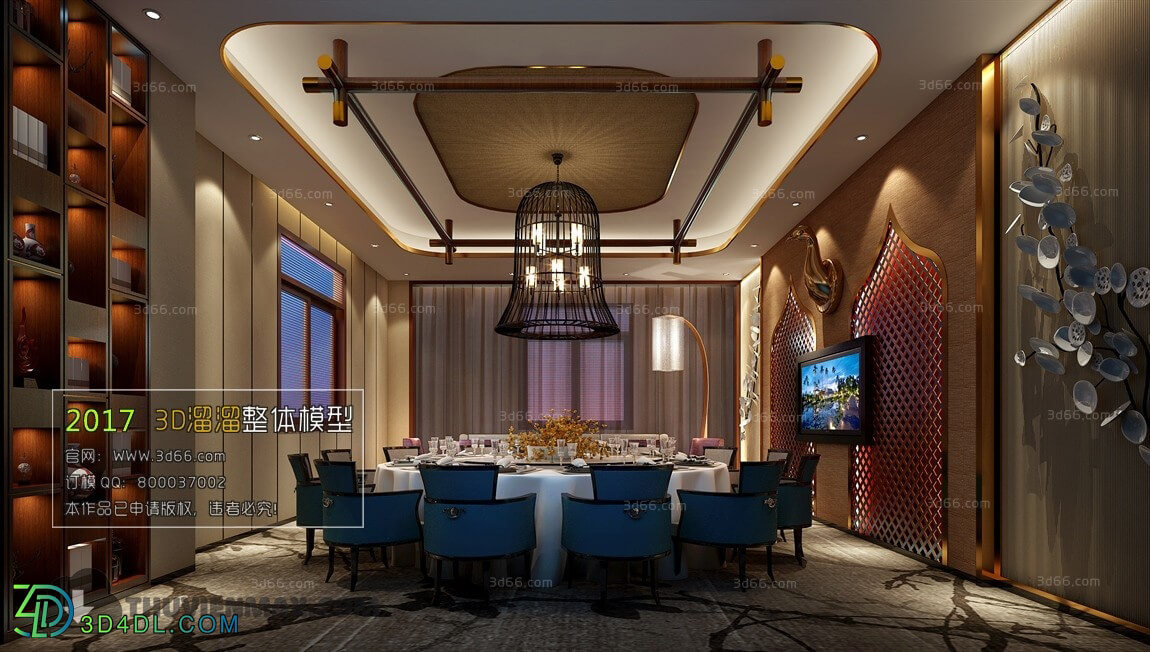 3D66 2017 Southeast Asian Style Hotel Dining Room 3642 020