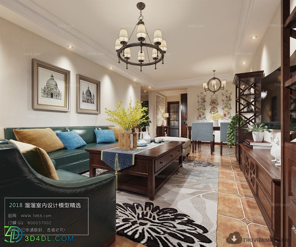 3D66 2018 American Style Living Room 25697 E013