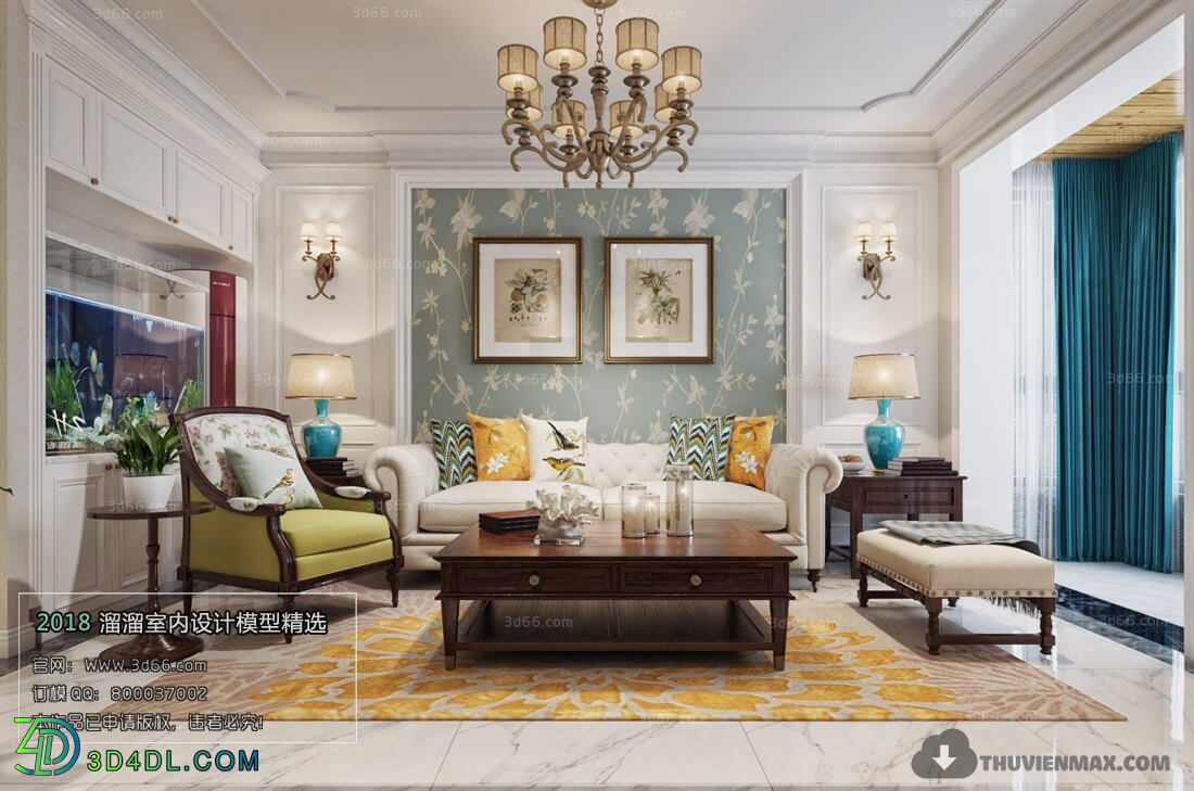 3D66 2018 American Style Living Room 25704 E020