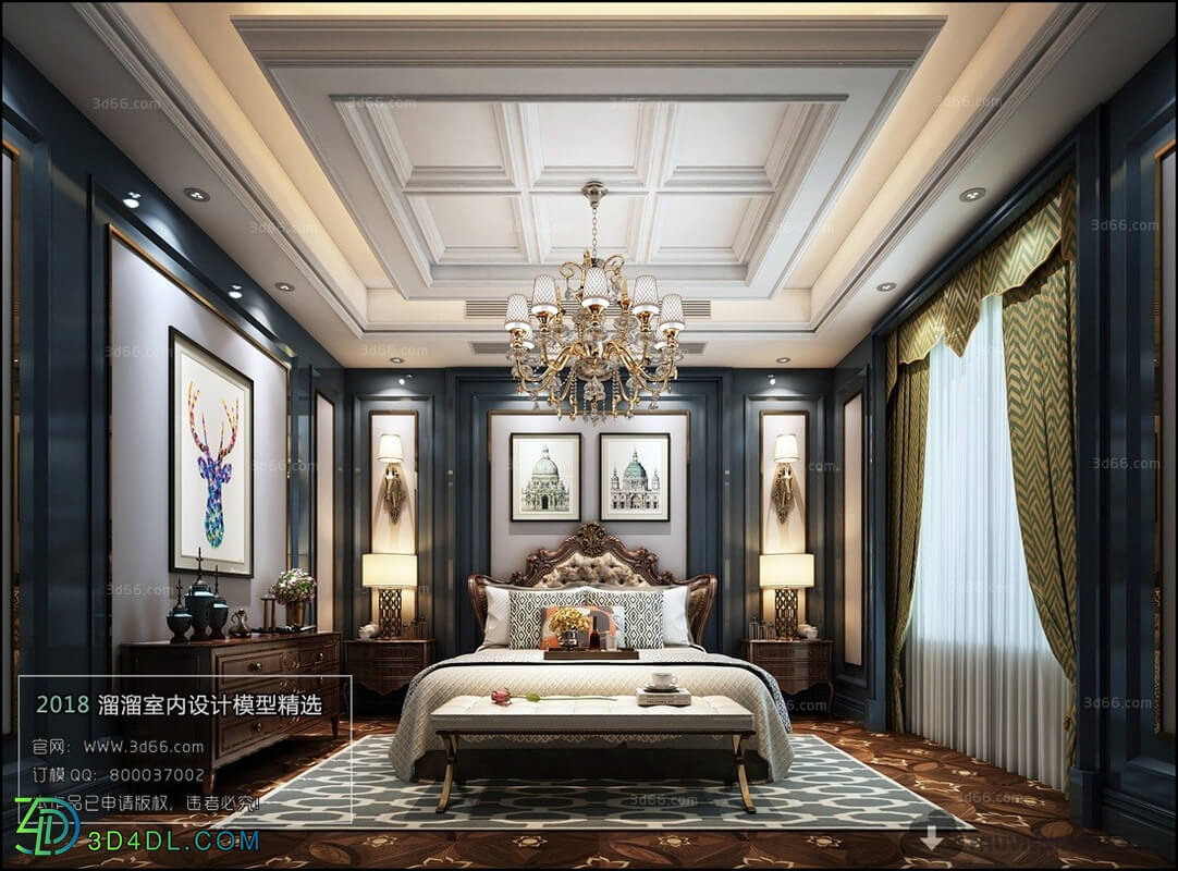 3D66 2018 European Style Bedroom 26007 D002