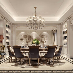 3D66 2018 European Style Kitchen dining Room 25842 D007 