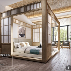 3D66 2018 Japanese Style Bedroom 26074 K001 