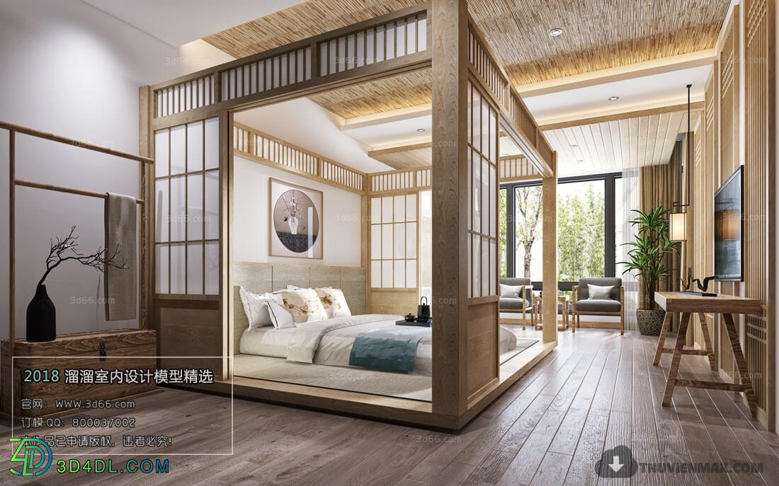 3D66 2018 Japanese Style Bedroom 26074 K001