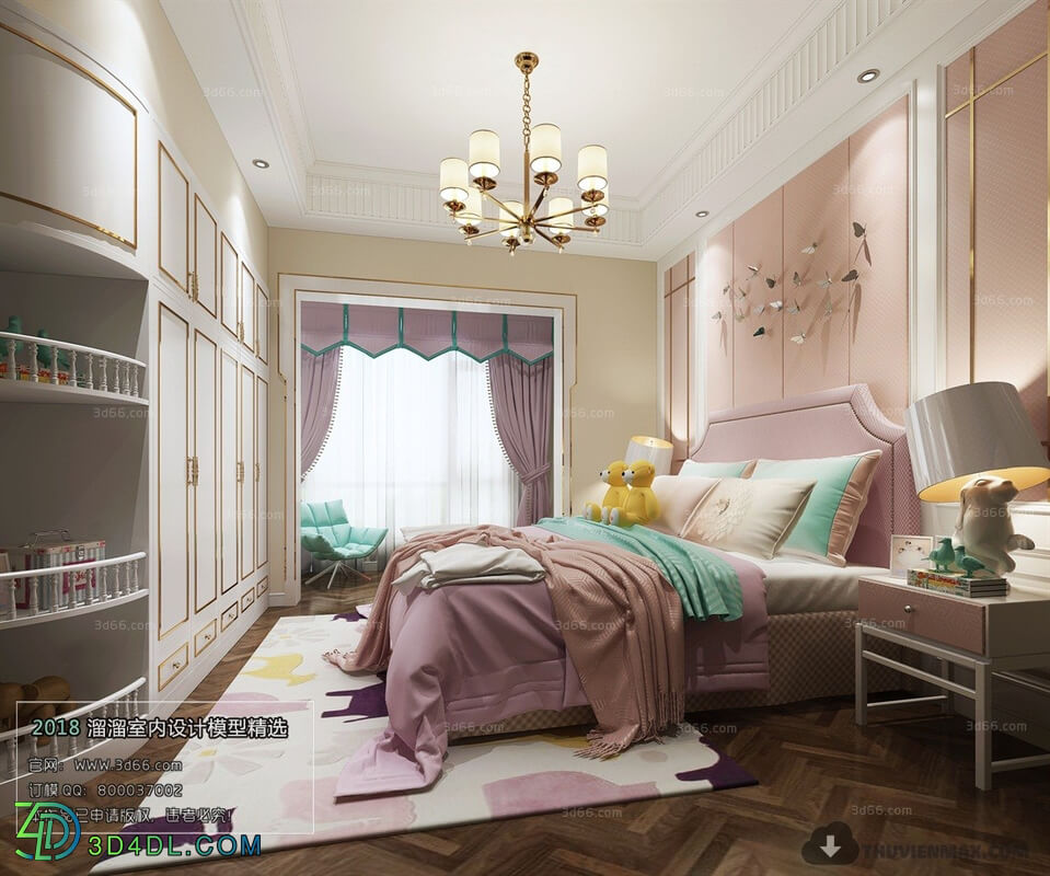 3D66 2018 Mix Style Bedroom 26070 J022