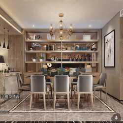 3D66 2018 Mix Style Kitchen dining Room 25870 J012 