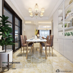 3D66 2018 Mix Style Kitchen dining Room 25871 J013 