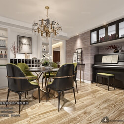3D66 2018 Mix Style Kitchen dining Room 25873 J015 