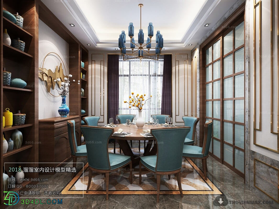 3D66 2018 Mix Style Kitchen dining Room 25875 J017