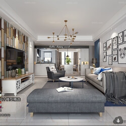 3D66 2018 Mix Style Living Room 25718 J007 