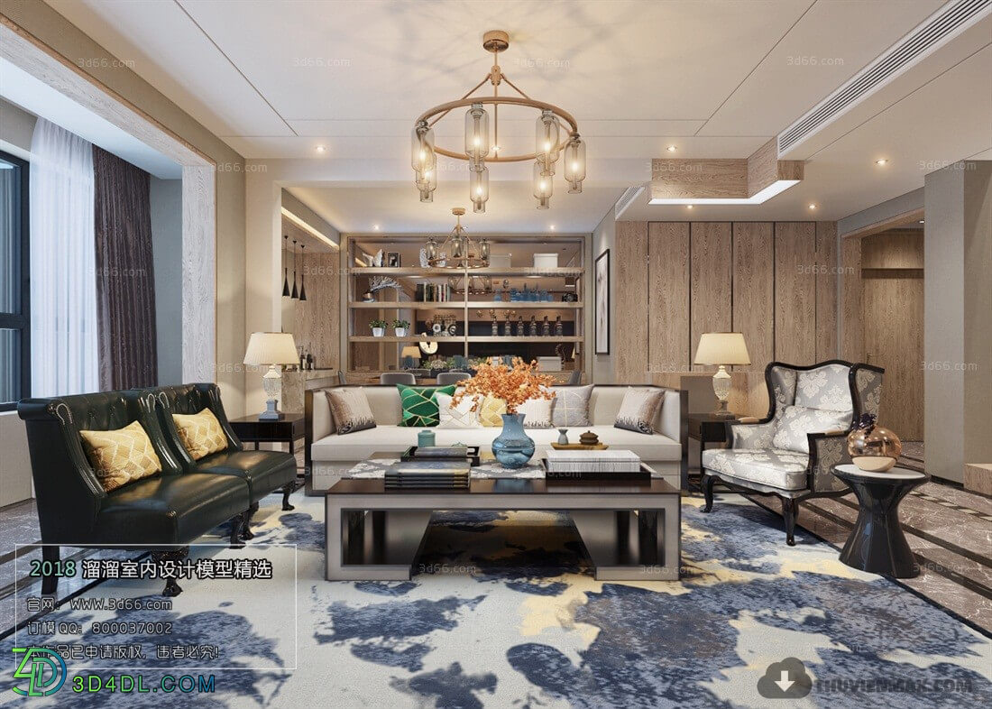 3D66 2018 Mix Style Living Room 25720 J009