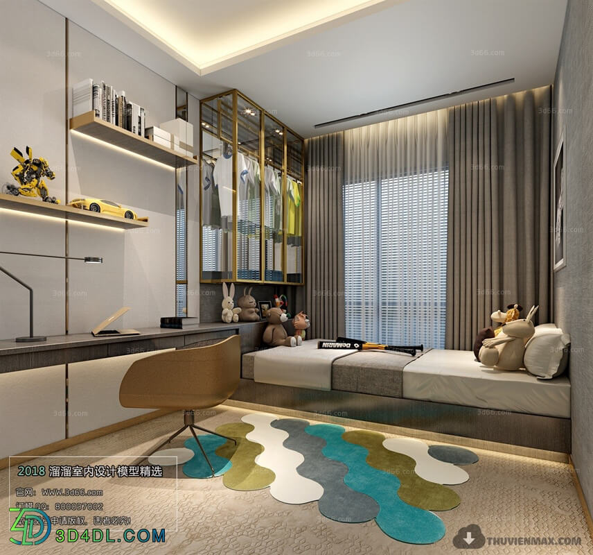 3D66 2018 Modern Style Bedroom 25895 A002